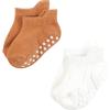 imageTouched by Nature Unisex Baby Organic Cotton Socks with NonSkid Gripper for Fall ResistanceBrown