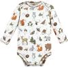imageTouched by Nature babygirls Organic Cotton Longsleeve BodysuitsBoy Woodland Alphabet 5pack