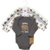 imageTouched by Nature babygirls Organic Cotton Longsleeve BodysuitsBoy Woodland Alphabet 5pack