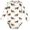 imageTouched by Nature unisexbaby Organic Cotton Longsleeve BodysuitsClassic Safari Animals