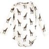 imageTouched by Nature unisexbaby Organic Cotton Longsleeve BodysuitsClassic Safari Animals