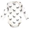 imageTouched by Nature unisexbaby Organic Cotton Longsleeve BodysuitsClassic Safari Animals