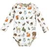 imageTouched by Nature unisexbaby Organic Cotton Longsleeve BodysuitsGirl Woodland Alphabet 3pack