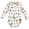 imageTouched by Nature unisexbaby Organic Cotton Longsleeve BodysuitsGirl Woodland Alphabet 5pack