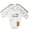 imageTouched by Nature unisexbaby Organic Cotton Longsleeve BodysuitsNeutral Woodland