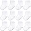imageTouched by Nature Baby Girls Organic Cotton Socks with NonSkid Gripper for Fall ResistanceWhite