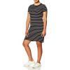 Women Black Stripe Short Sleeve