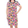 Women Bright Flowers Short Sleeve
