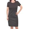 Women Charcoal Short Sleeve