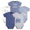 imageTouched by Nature Unisex Baby Organic Cotton BodysuitsBlue Peanut