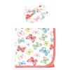 imageTouched by Nature Unisex Baby Organic Cotton Swaddle Blanket and Headband or Cap Moose One SizeButterflies
