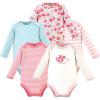 imageTouched by Nature unisexbaby Organic Cotton Longsleeve BodysuitsRosebud