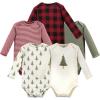 imageTouched by Nature unisexbaby Organic Cotton Longsleeve BodysuitsTree Plaid