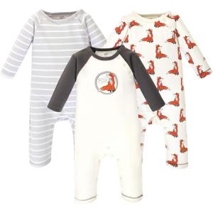imageTouched by Nature Baby Girls Organic Cotton CoverallsBoho Fox