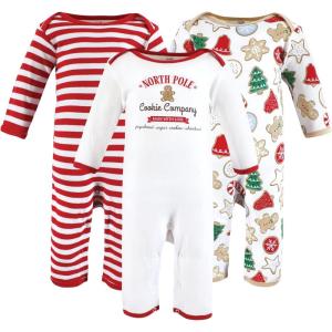 imageTouched by Nature Baby Girls Organic Cotton CoverallsChristmas Cookies