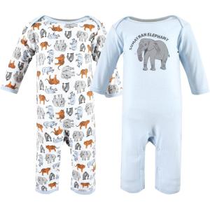 imageTouched by Nature Baby Girls Organic Cotton CoverallsEndangered Elephant