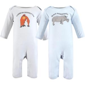 imageTouched by Nature Baby Girls Organic Cotton CoverallsEndangered Rhino