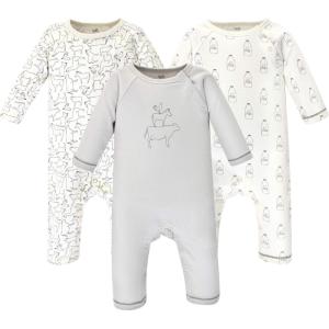 imageTouched by Nature Baby Girls Organic Cotton CoverallsFarm Friends