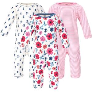 imageTouched by Nature Baby Girls Organic Cotton CoverallsGarden Floral