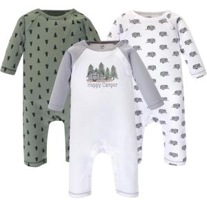 imageTouched by Nature Baby Girls Organic Cotton CoverallsHappy Camper