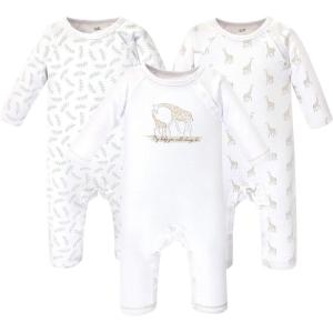 imageTouched by Nature Baby Girls Organic Cotton CoverallsLittle Giraffe