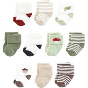 imageTouched by Nature Baby Infant Boy Organic Cotton Socks Forest Explorer 612 Months Brown