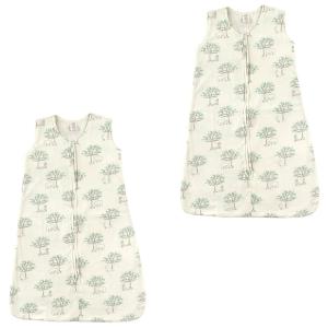 imageTouched by Nature Baby Organic Cotton Sleeveless Wearable Sleeping Bag Sack Blanket Moon 2Pack 1218 MonthsBirch Tree 2pack