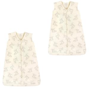 imageTouched by Nature Baby Organic Cotton Sleeveless Wearable Sleeping Bag Sack Blanket Moon 2Pack 1218 MonthsBird 2pack