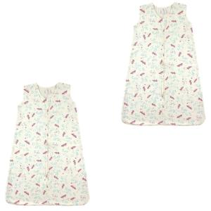 imageTouched by Nature Baby Organic Cotton Sleeveless Wearable Sleeping Bag Sack Blanket Moon 2Pack 1218 MonthsBotanical Flutter 2pack