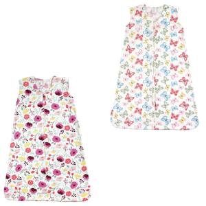imageTouched by Nature Baby Organic Cotton Sleeveless Wearable Sleeping Bag Sack Blanket Moon 2Pack 1218 MonthsBotanical and Butterflies 2pack