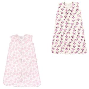 imageTouched by Nature Baby Organic Cotton Sleeveless Wearable Sleeping Bag Sack Blanket Moon 2Pack 1218 MonthsCherry Blossom and Floral Shadow 2pack