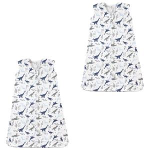 imageTouched by Nature Baby Organic Cotton Sleeveless Wearable Sleeping Bag Sack Blanket Moon 2Pack 1218 MonthsDino 2pack