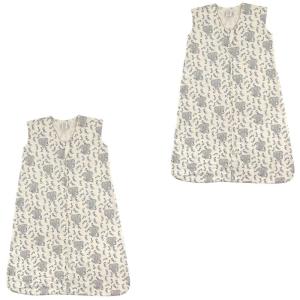 imageTouched by Nature Baby Organic Cotton Sleeveless Wearable Sleeping Bag Sack Blanket Moon 2Pack 1218 MonthsElephant 2pack