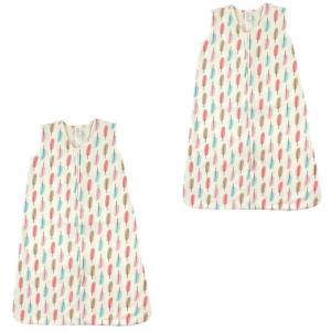 imageTouched by Nature Baby Organic Cotton Sleeveless Wearable Sleeping Bag Sack Blanket Moon 2Pack 1218 MonthsFeathers 2pack