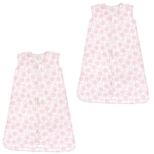 imageTouched by Nature Baby Organic Cotton Sleeveless Wearable Sleeping Bag Sack Blanket Moon 2Pack 1218 MonthsFloral Shadow 2pack