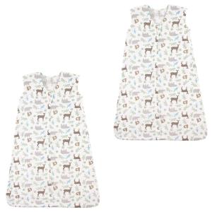 imageTouched by Nature Baby Organic Cotton Sleeveless Wearable Sleeping Bag Sack Blanket Moon 2Pack 1218 MonthsForest 2pack