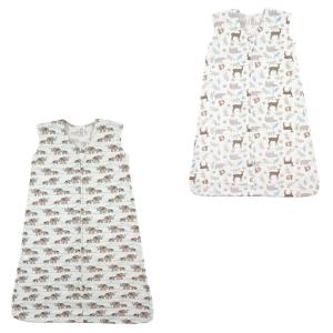 imageTouched by Nature Baby Organic Cotton Sleeveless Wearable Sleeping Bag Sack Blanket Moon 2Pack 1218 MonthsForest and Elephants 2pack