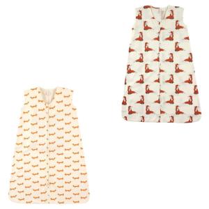 imageTouched by Nature Baby Organic Cotton Sleeveless Wearable Sleeping Bag Sack Blanket Moon 2Pack 1218 MonthsFox and Boho Fox 2pack