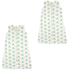 imageTouched by Nature Baby Organic Cotton Sleeveless Wearable Sleeping Bag Sack Blanket Moon 2Pack 1218 MonthsGeometric Frog 2pack