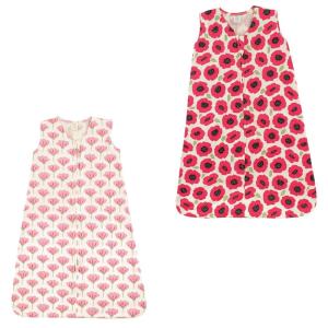 imageTouched by Nature Baby Organic Cotton Sleeveless Wearable Sleeping Bag Sack Blanket Moon 2Pack 1218 MonthsPoppy and Tulip 2pack