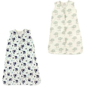 imageTouched by Nature Baby Organic Cotton Sleeveless Wearable Sleeping Bag Sack Blanket Moon 2Pack 1218 MonthsWoodland and Birch Tree 2pack