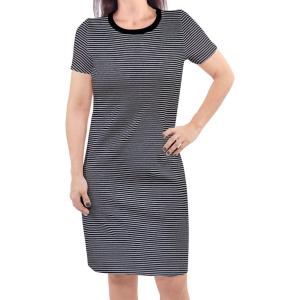 imageTouched by Nature Girls One Size Organic Cotton Short LongSleeve DressesWomen Black Heather Gray Short Sleeve