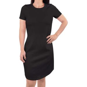 imageTouched by Nature Girls One Size Organic Cotton Short LongSleeve DressesWomen Black Short Sleeve