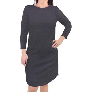 imageTouched by Nature Girls One Size Organic Cotton Short LongSleeve DressesWomen Charcoal Heather Long Sleeve