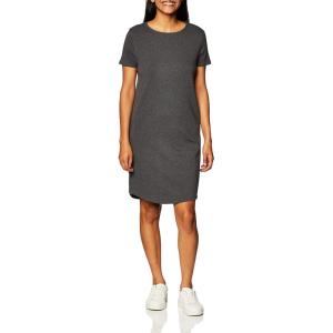imageTouched by Nature Girls One Size Organic Cotton Short LongSleeve DressesWomen Charcoal Heather Short Sleeve