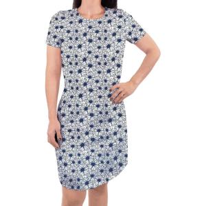 imageTouched by Nature Girls One Size Organic Cotton Short LongSleeve DressesWomen Daisy Short Sleeve