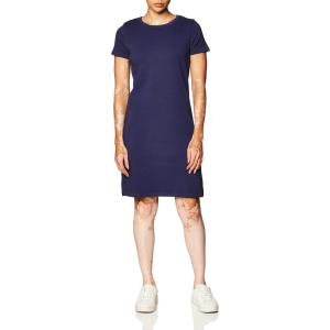 imageTouched by Nature Girls One Size Organic Cotton Short LongSleeve DressesWomen Navy Short Sleeve