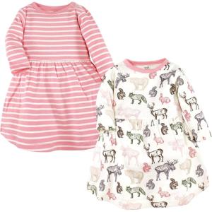 imageTouched by Nature Girls One Size Organic Cotton Short LongSleeve DressesWoodland