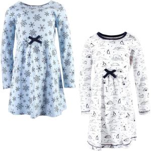 imageTouched by Nature Girls One Size Organic Cotton Short LongSleeve DressesYouth Arctic Long Sleeve
