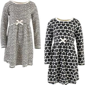 imageTouched by Nature Girls One Size Organic Cotton Short LongSleeve DressesYouth Heart Long Sleeve
